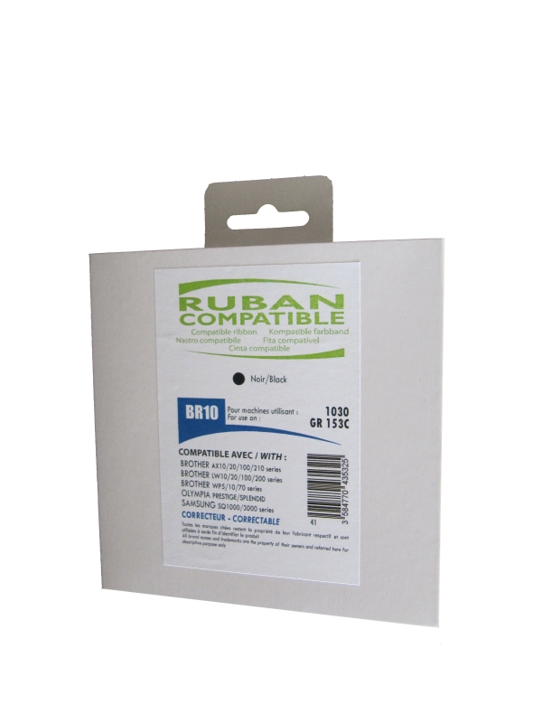 AX10 C - Ruban correctable noir AX10 BR10 Gr153C Facit T90 type N1100810003 AX10 C