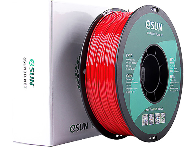 ESUN PETG-P175FR1 - FILAMENT 3D ESun Solid couleur Rouge ref PETG-P175FR1 1,75 mm 1KG ESUN PETG-P175FR1