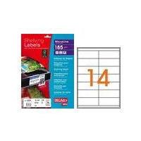 APLI 13050 - Etiquettes bristol pour étagères microperforées blanches 105 x 40 mm 185gr/m2 APLI 13050