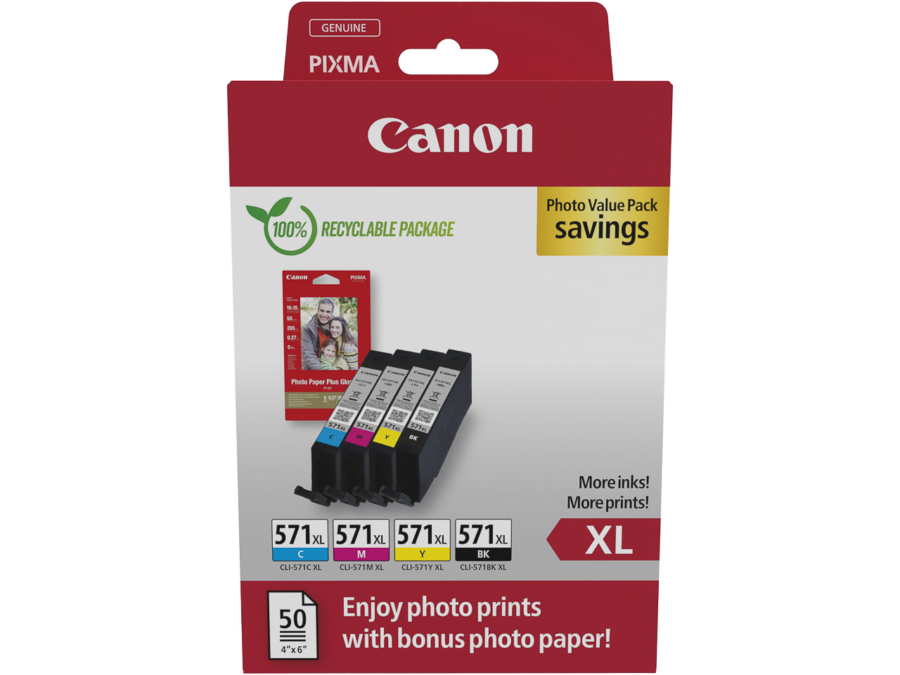 CANON CLI-571XL Pack 4