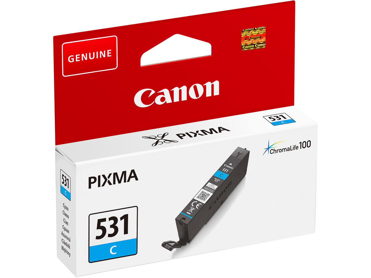 CANON CLI-531C - Cartouche Originale Canon type 6119C001 ref CLI-531C couleur Cyan capacité 8.2 ml CANON CLI-531C