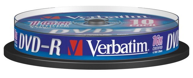 VERBATIM 43523 - Tour de 10 DVD-R, 4.7Go, 120min, 16x VERBATIM 43523