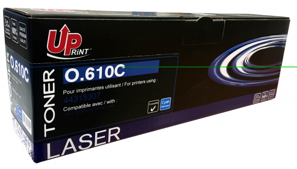 OKI 44315307 C - Toner laser cyan compatible oki C610 O610C OKI 44315307 C