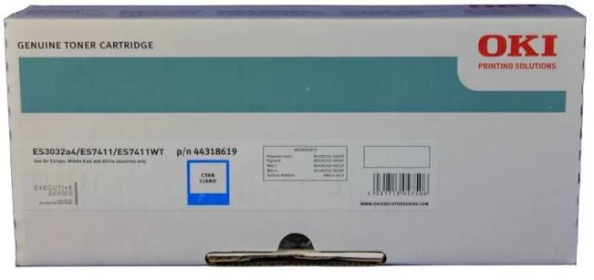 OKI 44318619 - Cartouche Toner Originale Oki Ref 44318619 pour ES7411 couleur Cyan capacité 11500 feuilles OKI 44318619