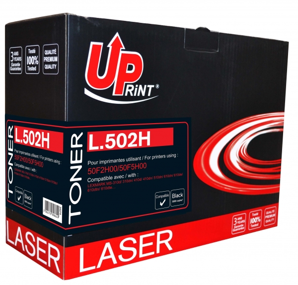 LEXMARK 50F2H00 Uprint - Toner laser noir compatible lexmark 502H L502H 50F0HA0 LEXMARK 50F2H00 Uprint
