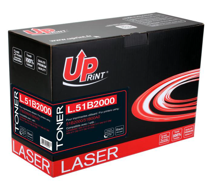 LEXMARK 51B2000 51B00A0 Upri - Toner laser noir compatible Lexmark MS317-417-517-617/MX417-517-617 LEXMARK 51B2000 51B00A0 Upri