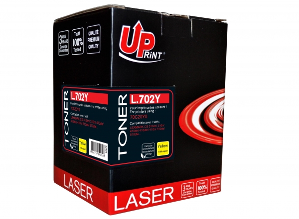 LEXMARK 70C20Y0 Uprint - Toner laser jaune compatible Lexmark 702Y L702Y LEXMARK 70C20Y0 Uprint