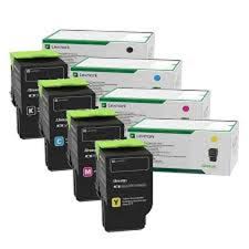 LEXMARK Pack 78C20 - Pack Cartouches Toner Originale LEXMARK Noire, Cyan, Magenta, Jaune 78C20k0 78C20C0 78C20YO 78C20M0 LEXMARK Pack 78C20