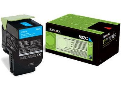 LEXMARK 80C20C0 - Toner laser cyan lexmark 802C série CX310-CX410-CX510 LEXMARK 80C20C0