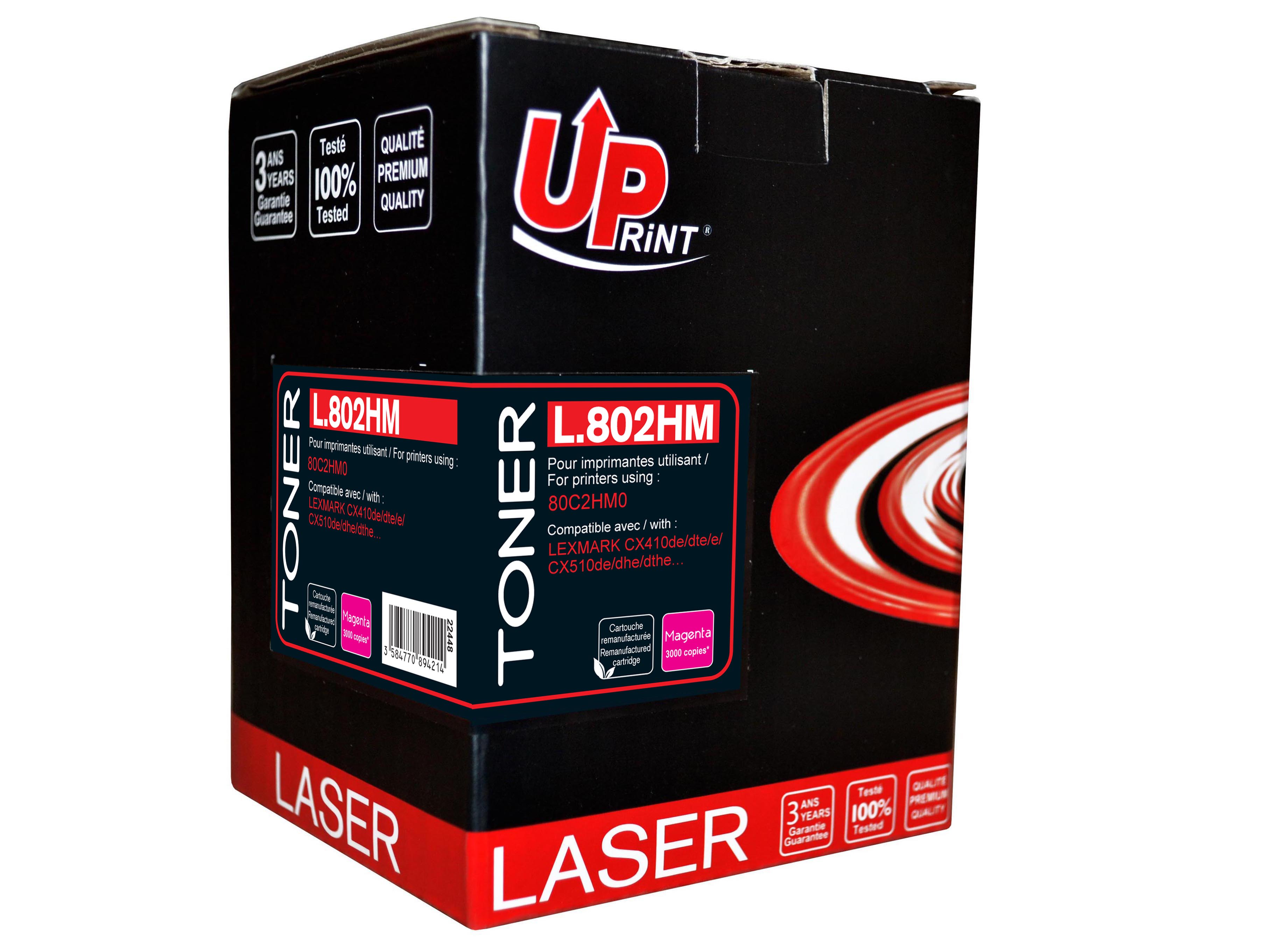LEXMARK 80C2HM0 C - Toner laser magenta compatible lexmark 802HM L802HM LEXMARK 80C2HM0 C