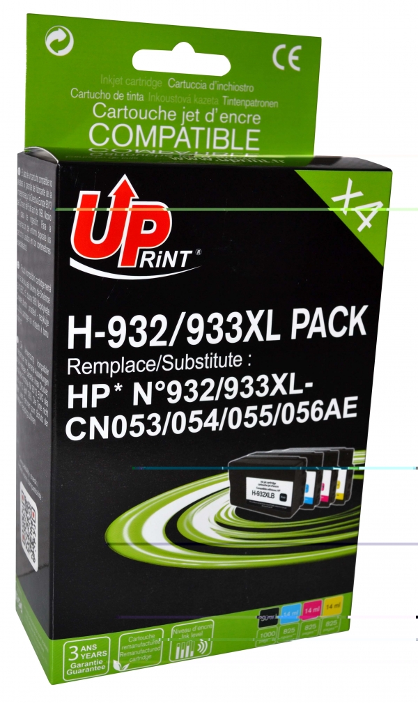 HP 932XL 933XL Pack C - Pack économique de 4 cartouches jet d'encre couleurs Générique pour HP n°932XL 933XL C2P42Ae HP 932XL 933XL Pack C