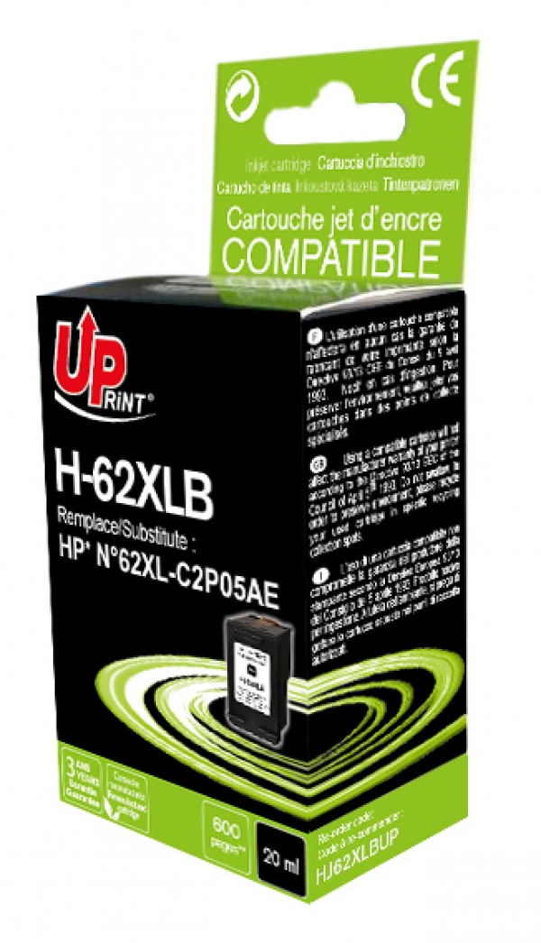 HP C2P05AEC - Cartouche jet d'encre noire Générique pour HP n°62XL H62XLB HP C2P05AEC