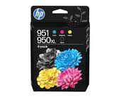 HP 950XLBK+951CMY - Pack de 2 cartouches Original HP jet d'encre noire et couleur 950XLBK & 951CMY ref C3WK1AE HP 950XLBK+951CMY