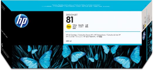 HP C4933A - Cartouche jet d'encre jaune n°81 HP C4933A