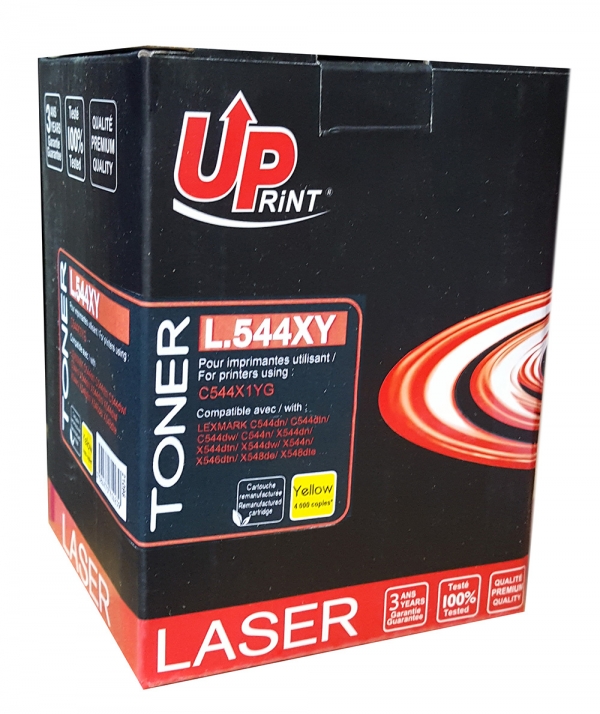 LEXMARK C544X1YG Uprint - Toner laser jaune compatible lexmark C544X1YG C544X2YG L544XY LEXMARK C544X1YG Uprint