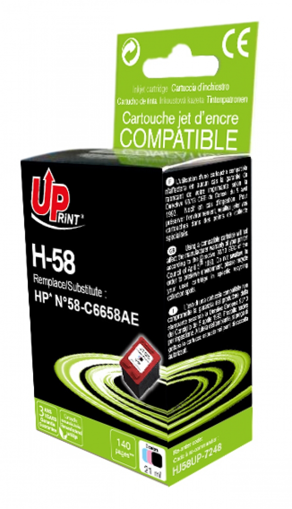 HP C6658AeC - Cartouche jet d'encre couleurs photo Générique pour HP n°58 H58 HP C6658AeC