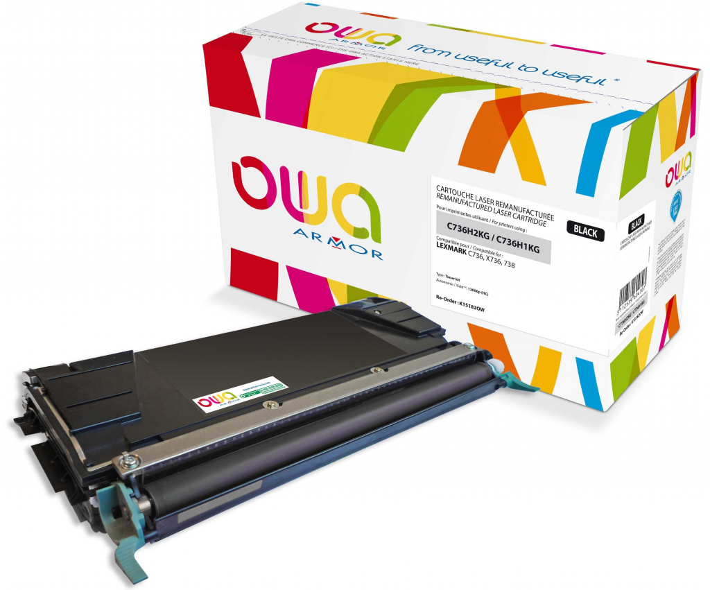 LEXMARK C736H1KG K15182OW - Toner laser noir marque armor compatible Lexmark série C736-X736-X738 LEXMARK C736H1KG K15182OW