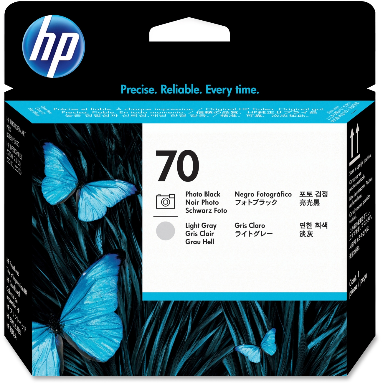 HP C9407A - Tête impression HP noire photo et gris clair n°70 HP C9407A