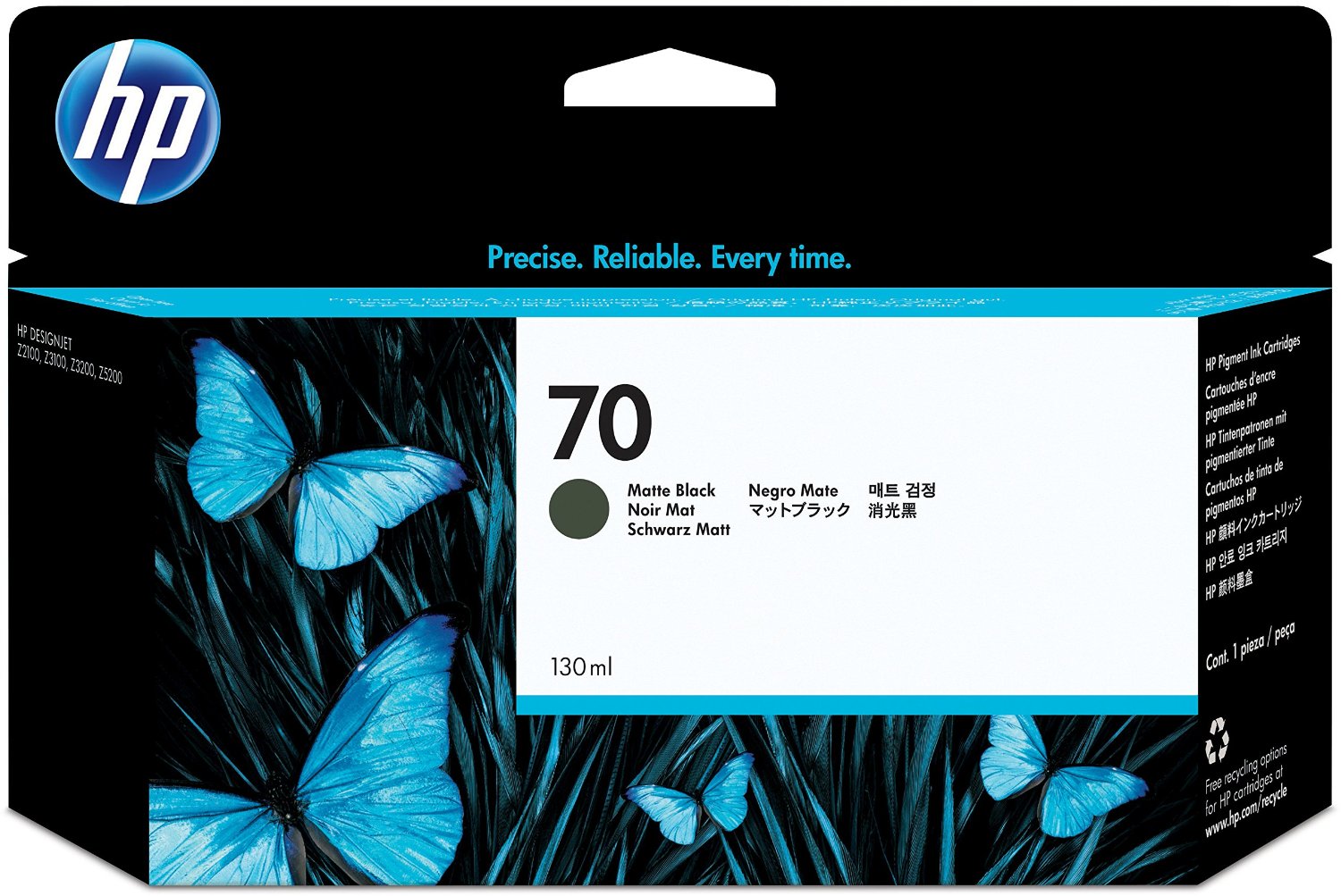HP C9448A - Cartouche jet d'encre noire mate n°70 HP C9448A