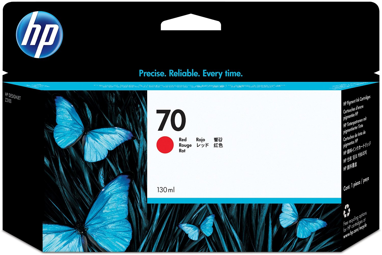 HP C9456A - Cartouche jet d'encre rouge n°70 HP C9456A