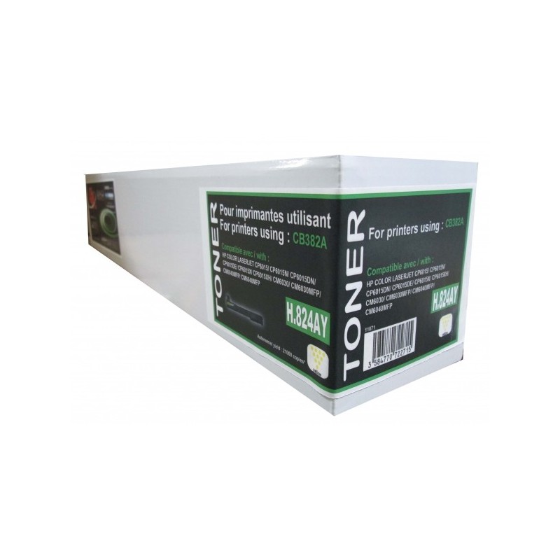 HP CB382A C - Toner laser jaune Compatible Premium pour HP H824AY HP CB382A C