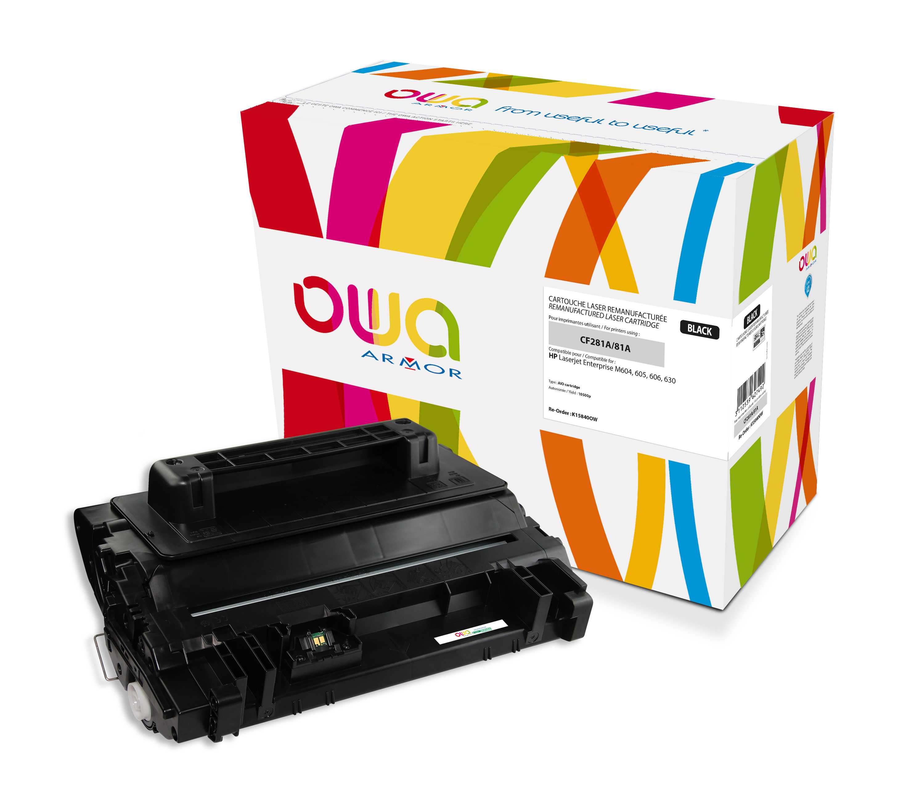 HP CF281A K15840OW - Toner laser noir marque Armor compatible pour CF281A HP CF281A K15840OW