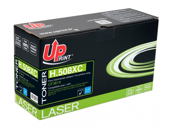 HP CF361X Uprint - Toner laser cyan compatible Premium pour HP 508X H508XC HP CF361X Uprint