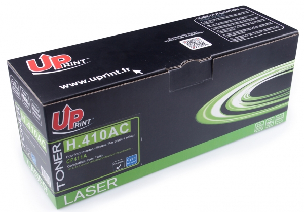 HP CF411A Uprint - Toner laser cyan compatible Premium pour HP 410A H410AC HP CF411A Uprint