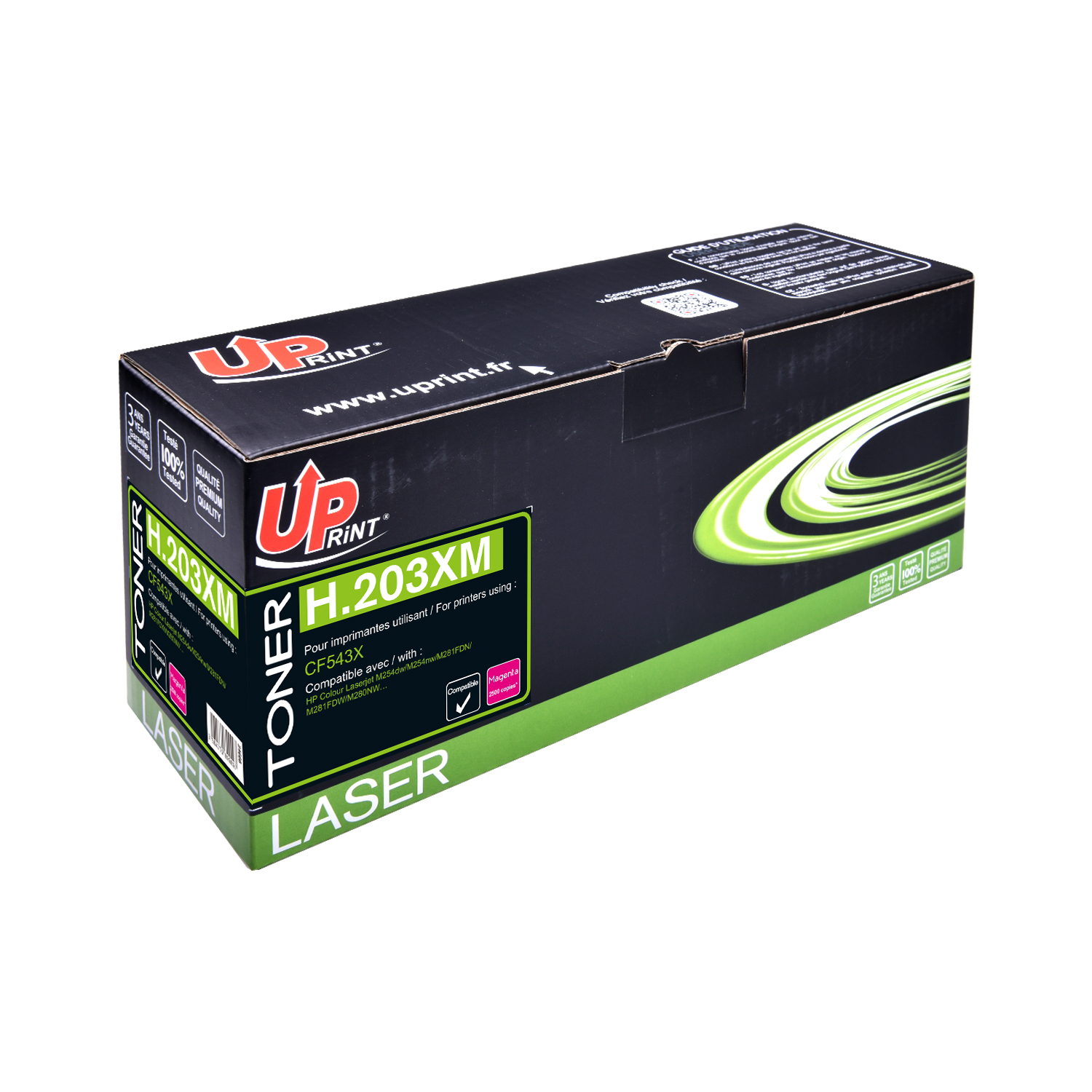 HP CF543X Uprint - Toner laser magenta compatible Premium pour HP 203X H203XM HP CF543X Uprint