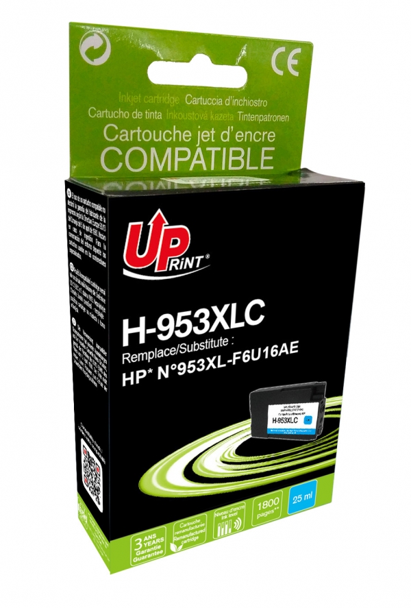 HP F6U16AEC - Cartouche jet d'encre cyan Générique pour HP n°953XL H953XLC HP F6U16AEC