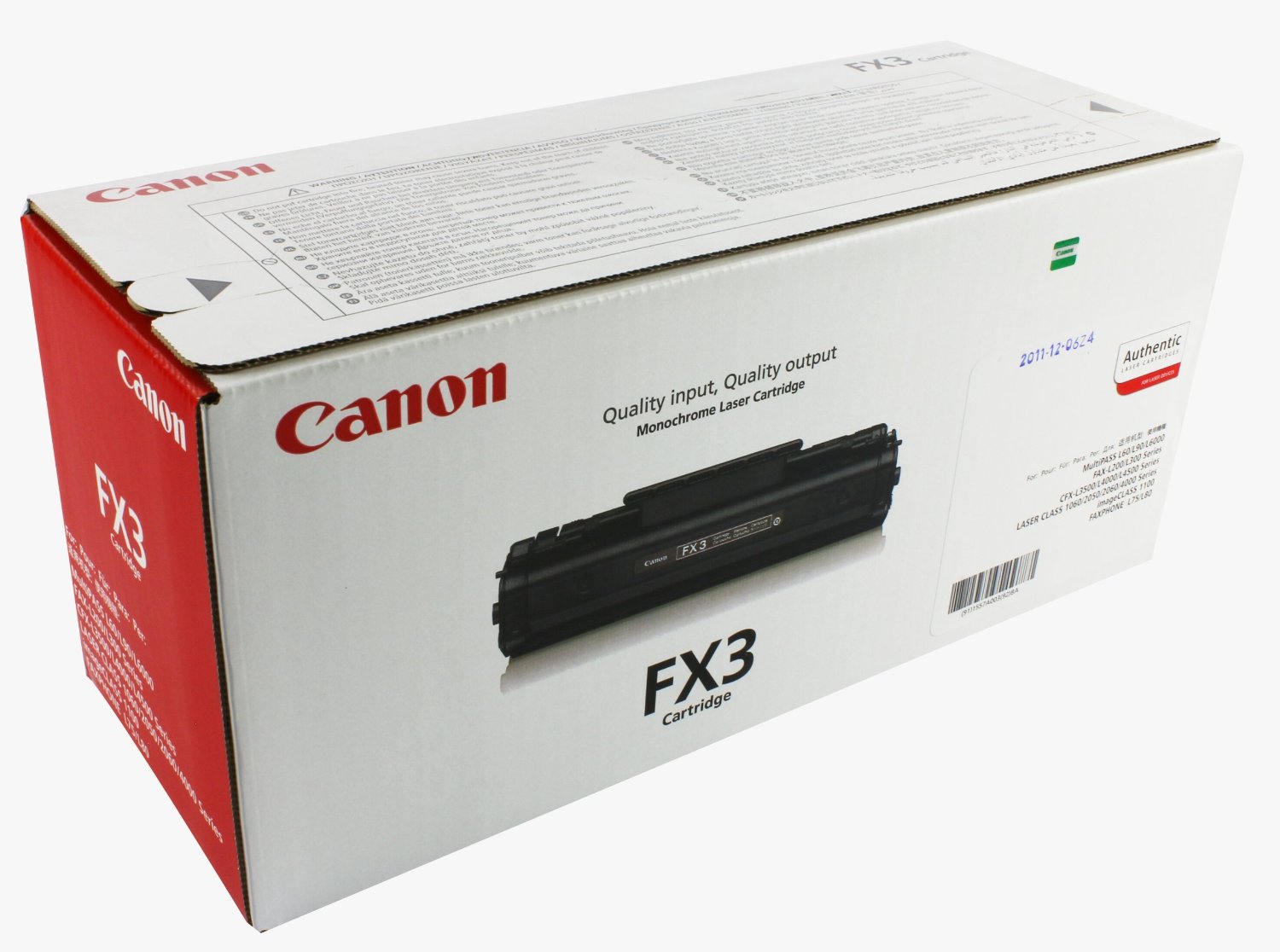 CANON FX3 - Toner fax laser noir FX3 1557A003 CANON FX3
