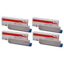 OKI Kit Toner C834 - Kit 4 Toners Noir, Cyan, Magenta, Jaune Originale Oki pour C834 OKI Kit Toner C834