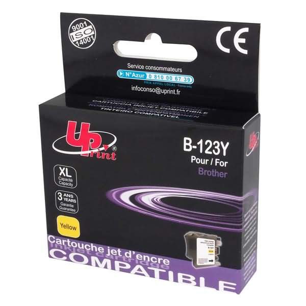 BROTHER LC123Y C - Cartouche jet d'encre jaune LC123Y B-123Y BROTHER LC123Y C