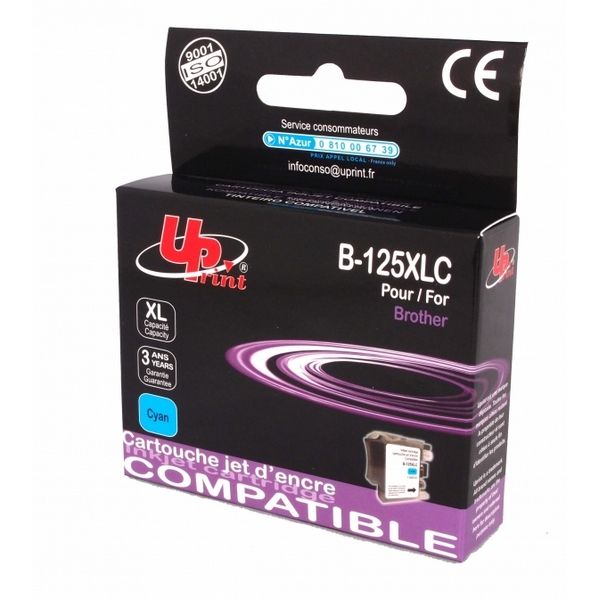 BROTHER LC125XL-C C - Cartouche jet d'encre LC125XLC cyan B125XLC BROTHER LC125XL-C C