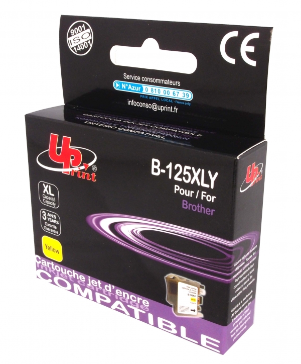 BROTHER LC125XL-Y C - Cartouche jet d'encre LC125XLY jaune B125XLY BROTHER LC125XL-Y C