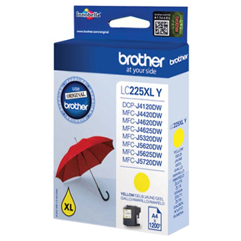 BROTHER LC225XLY - Cartouche jet d'encre jaune BROTHER LC225XLY