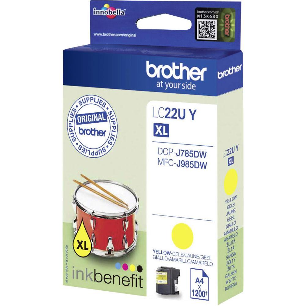 BROTHER LC22UY XL - Cartouche jet d'encre jaune LC22YUXL BROTHER LC22UY XL