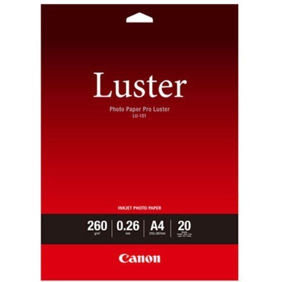CANON LU-101 A4 - Papier photo A4 260gr. LU101 6211B006 Photo Paper Pro Luster A4 CANON LU-101 A4