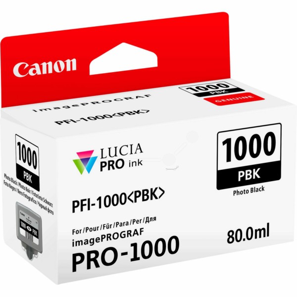 CANON PFI-1000PBK - Cartouche jet d'encre noire photo 0546C001 PFi1000PBK CANON PFI-1000PBK