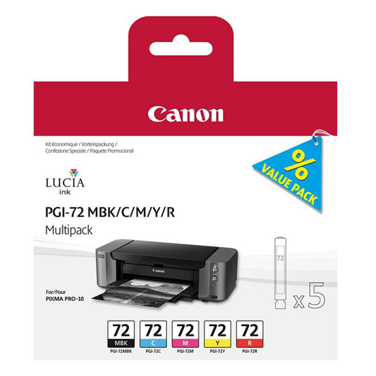CANON PGI-72 Multipack1 - Multi Pack de 5 cartouches noire et couleurs canon PGI72 6402B009 CANON PGI-72 Multipack1