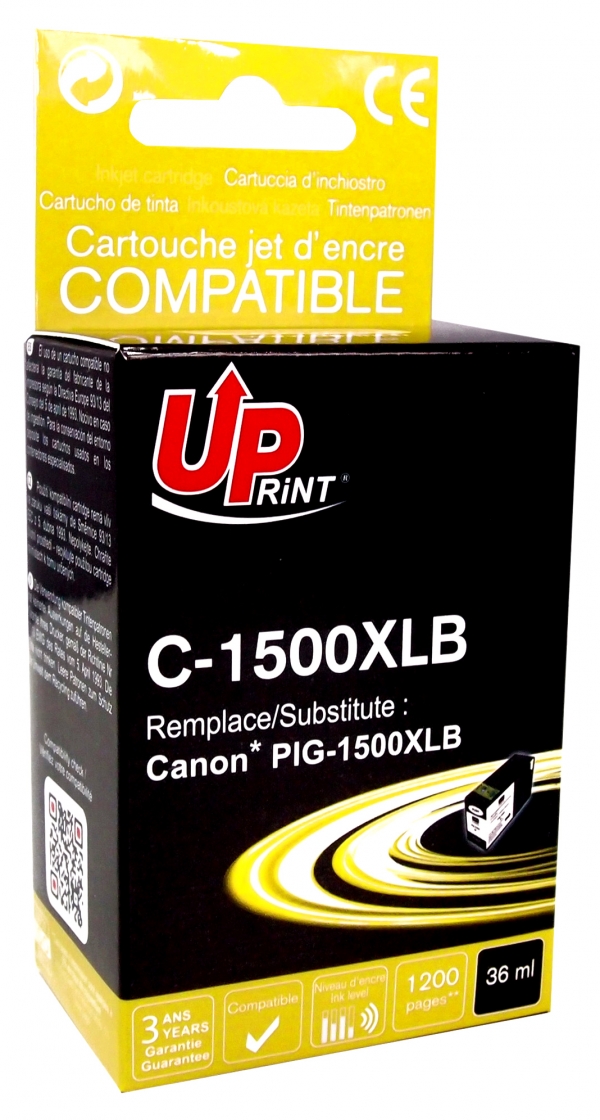 CANON PGi-1500XL BK C - Cartouche jet d'encre noire PGI1500XLBK 1500BKXL 9182B001 C-1500XLB CANON PGi-1500XL BK C