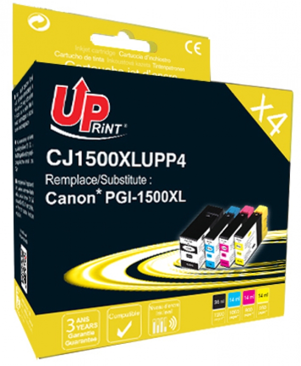 CANON PGi-1500XL BKCMY C - Pack de 4 cartouches jet d'encre noire et couleurs PGi1500XL CANON PGi-1500XL BKCMY C