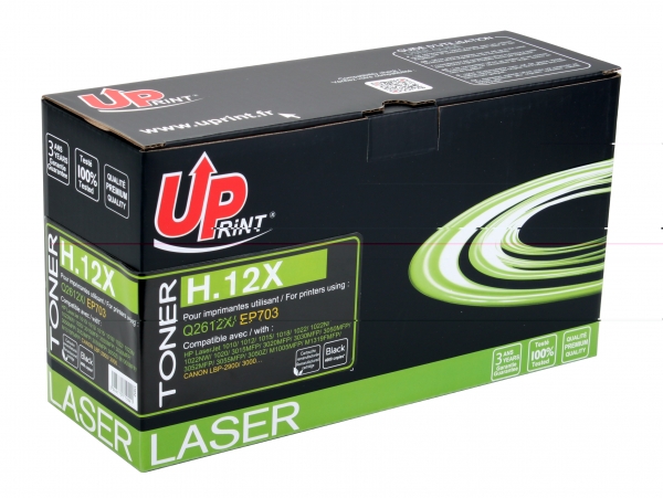 HP Q2612X C - Toner laser noir compatible Premium pour HP 12X/Canon EP703 H12X HP Q2612X C