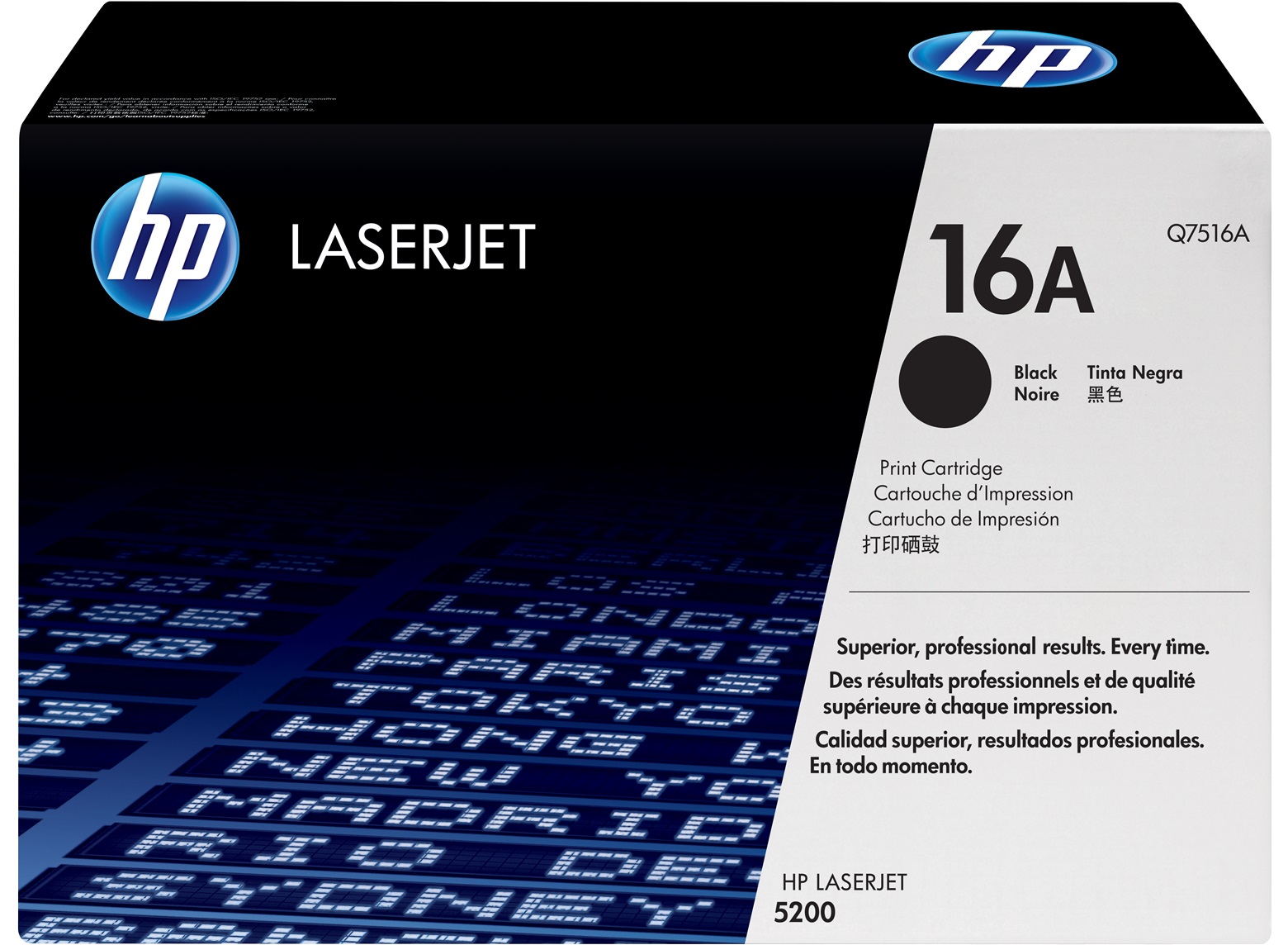 HP Q7516A - Toner laser Original HP couleur noir type HP n° 16A capacité 12000 pages HP Q7516A