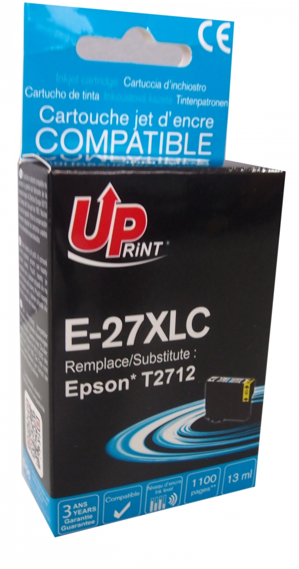 EPSON T2712 C - Cartouche jet d'encre cyan 27XL "réveil" EPSON T2712 C
