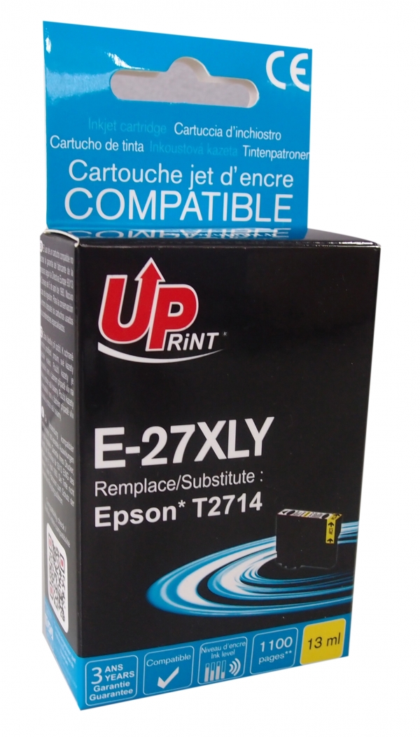 EPSON T2714 C - Cartouche jet d'encre jaune 27XL "réveil" EPSON T2714 C