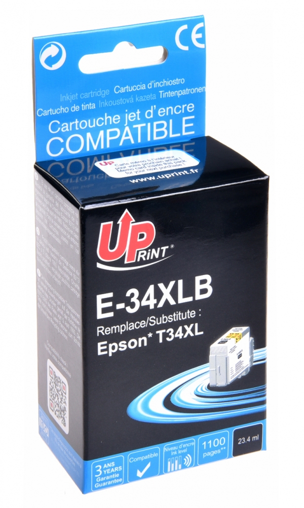 EPSON T3471 Uprint - Cartouche jet d'encre noire compatible epson C13T347140 E34XLB "balle de golf" EPSON T3471 Uprint