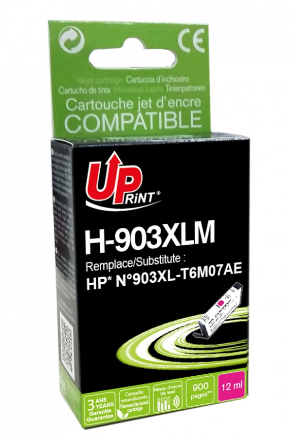 HP T6M07AE C - Cartouche jet d'encre magenta compatible pour HP n°903XL H903XLM HP T6M07AE C