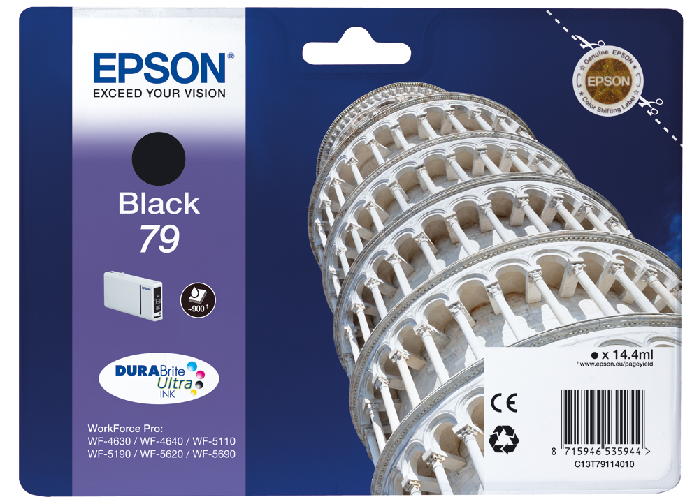 EPSON T7911 - Cartouche jet d 'encre noire "Tour de pise" EPSON T7911