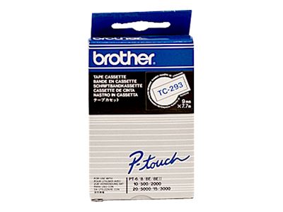 BROTHER TC-293 - Ruban laminé bleu sur fond blanc 9mm TC293 BROTHER TC-293